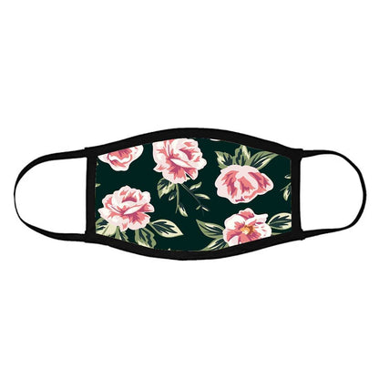 Face Masks Reusable Washable Set Of 2 -Black_floral Nutcase