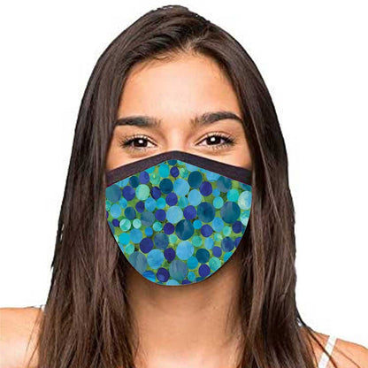 Face Masks Reusable Washable Set Of 2 -Blue_Confetti Nutcase