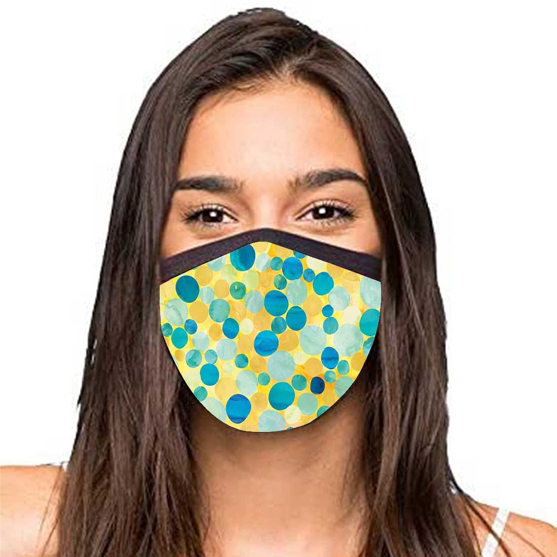 Face Masks Reusable Washable Set Of 2 -Yellow_Confetti Nutcase
