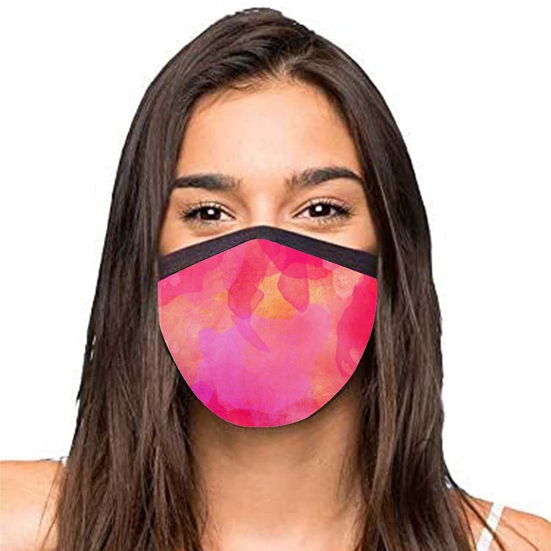 Face Masks Reusable Washable Set Of 2 -Pink_watercolor Nutcase