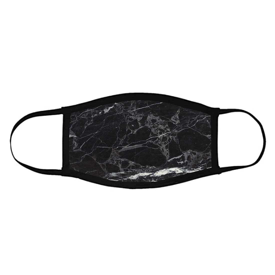 Face Masks Reusable Washable Set Of 2 -Black_marble Nutcase