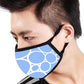 Face Masks Reusable Washable Set Of 2 -Blue_Circles Nutcase