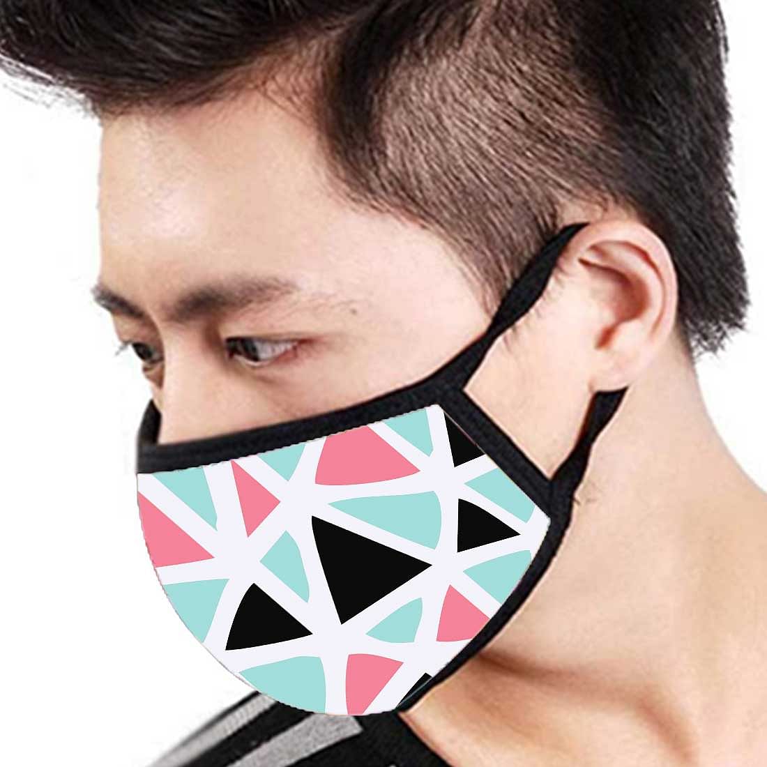 Face Masks Reusable Washable Set Of 2 -Triangles Nutcase