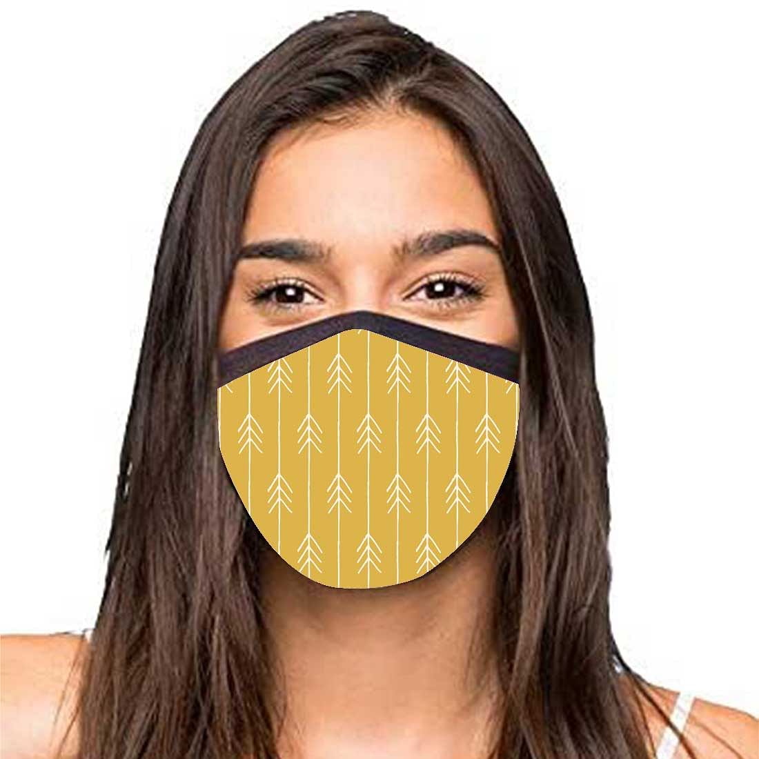 Face Masks Reusable Washable Set Of 2 -yellow_arrows Nutcase