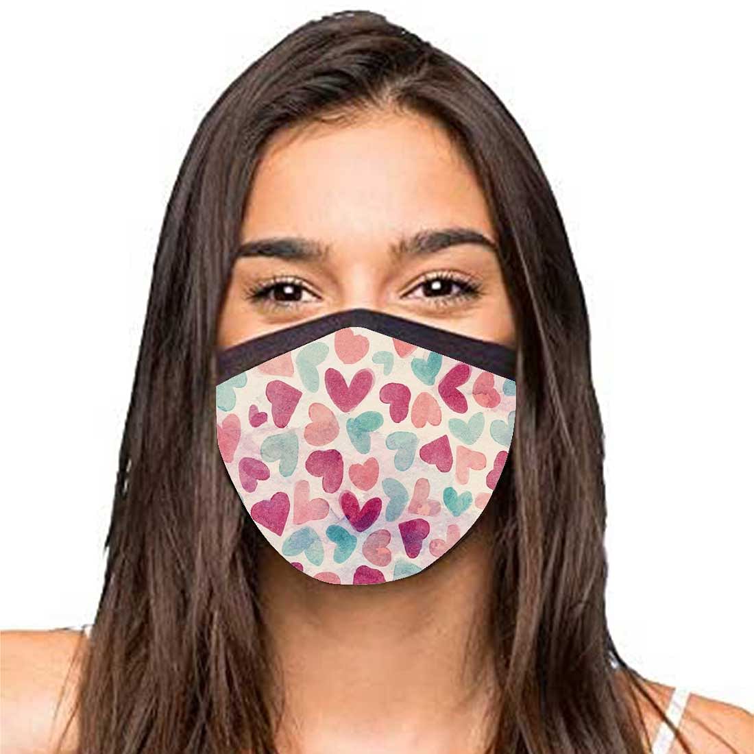 Face Masks Reusable Washable Set Of 2 -Heart Nutcase