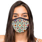 Face Masks Reusable Washable Set Of 2 -Spanish_tiles_red Nutcase