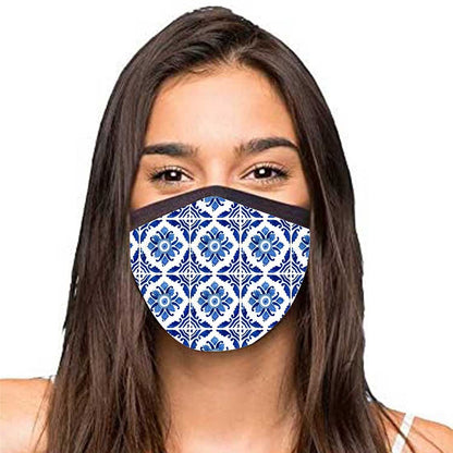 Face Masks Reusable Washable Set Of 2 -Portuguese_tiles Nutcase