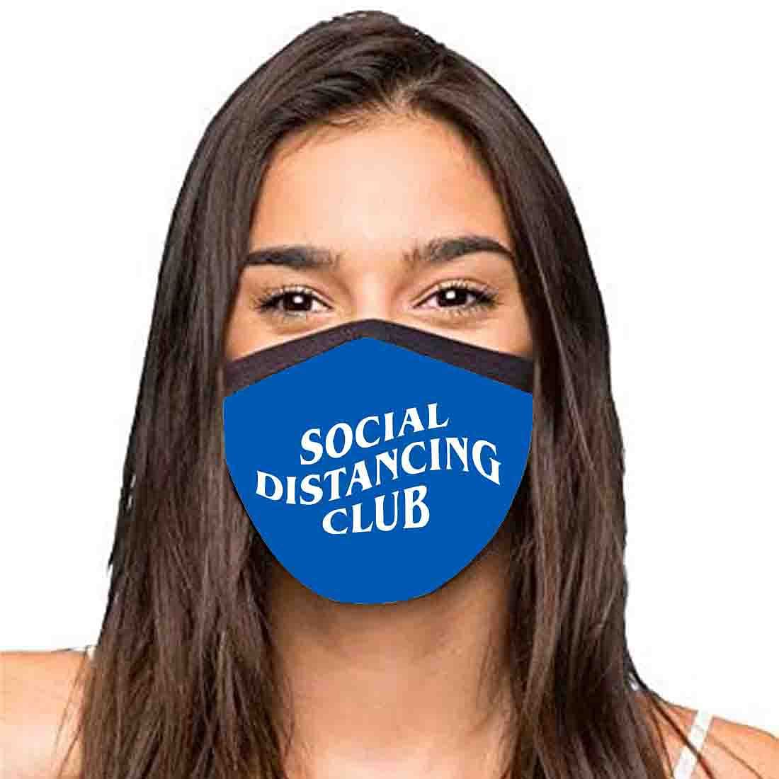 Face Masks Reusable Washable Set Of 2 -Social_distancing_pink Nutcase