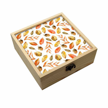 Jewellery Box Wooden Jewelry Organizer -  Orange Leaf Nutcase