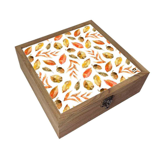 Nutcase Jewellery Box for Women Stylish - Unique Gifts - Unique Gifts -Orange Leaf Nutcase