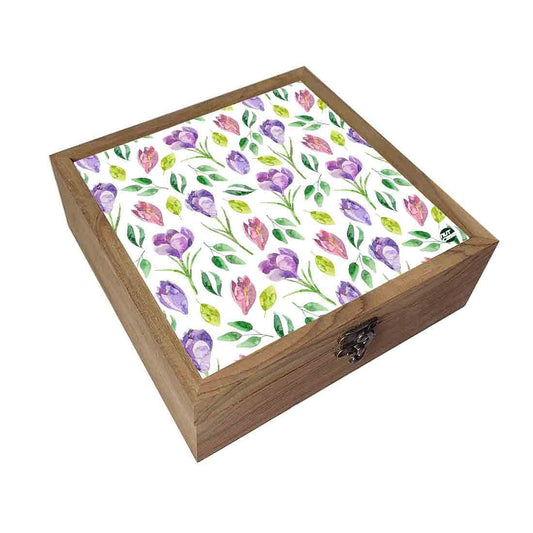 Nutcase Designer Jewellery Organisers Wooden - Unique Gifts -Purple Flower Nutcase