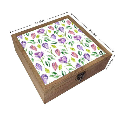 Nutcase Designer Jewellery Organisers Wooden - Unique Gifts -Purple Flower Nutcase