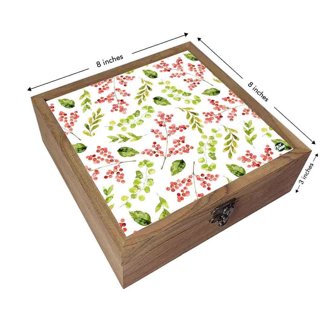 Nutcase Wooden Jewellery Box for Women Big - Unique Gifts -Colorful Leaves Nutcase