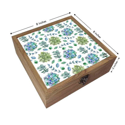 Nutcase Designer Jewellery Box for Ladies - Unique Gifts -Green Flower Nutcase