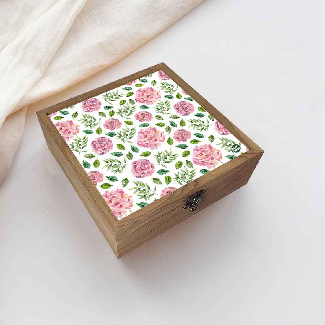 Nutcase Designer Jewellery Box for Wedding  - Unique Gifts -Pink Flower Pattern Nutcase