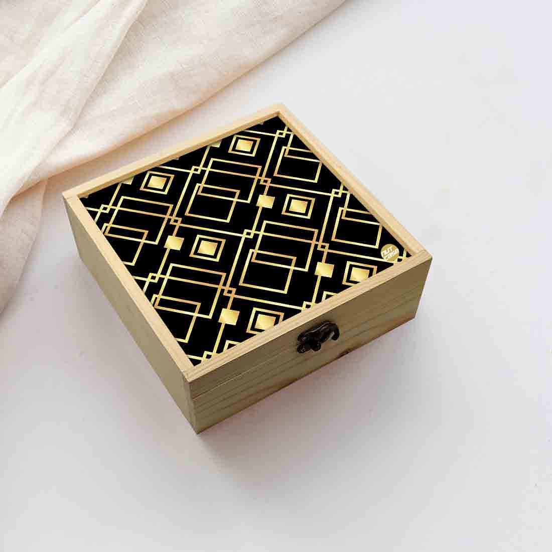 Jewellery Box Wooden Jewelry Organizer -  Geometric Nutcase