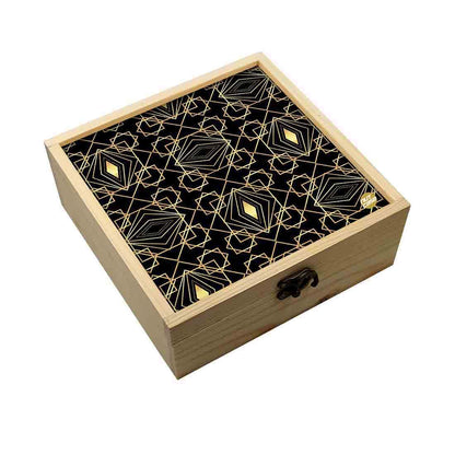 Jewellery Box Wooden Jewelry Organizer -  Retro Pattern Nutcase