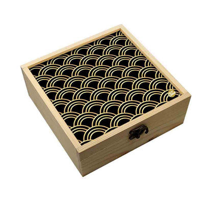 Jewellery Box Wooden Jewelry Organizer -  Golden Design Pattern Nutcase