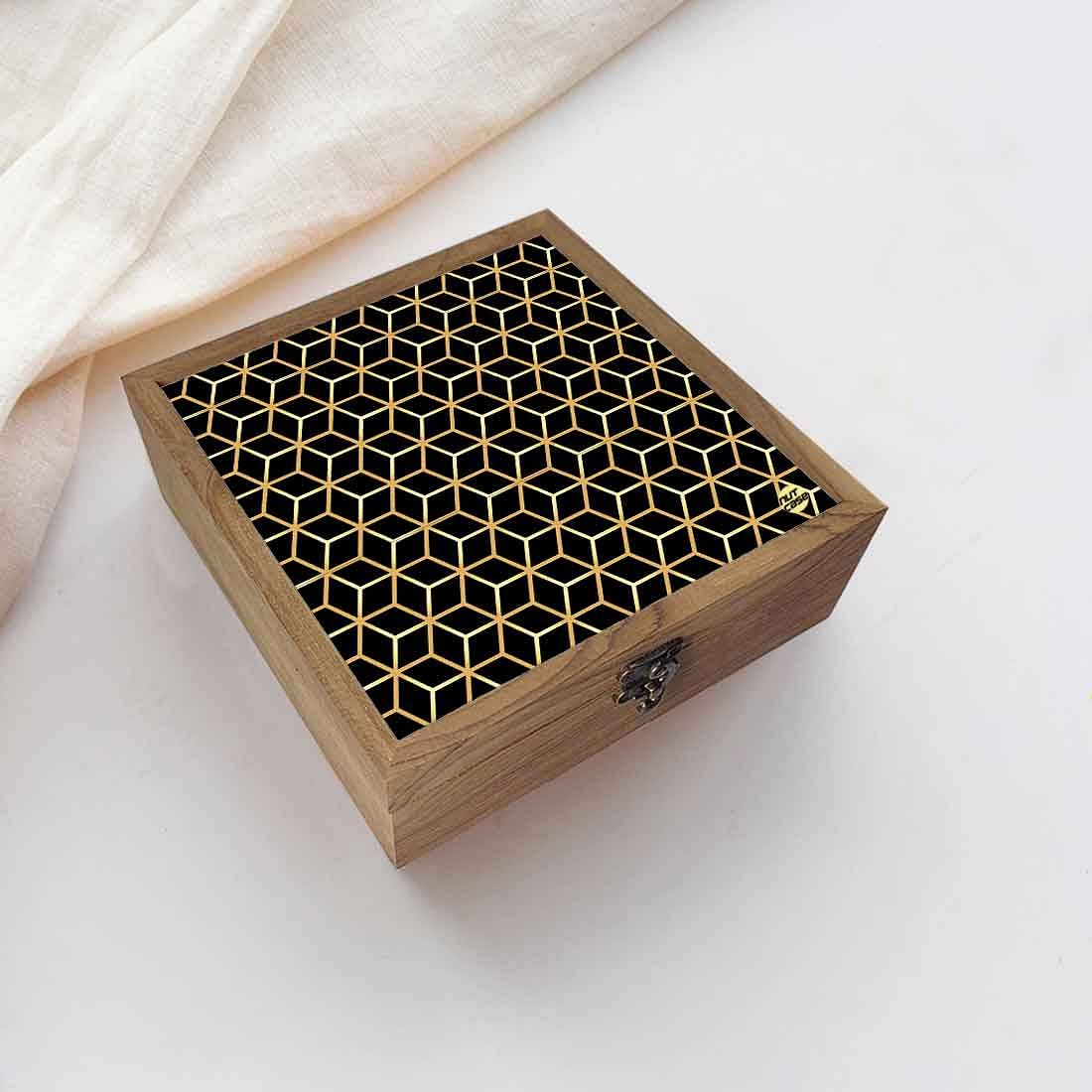 Nutcase Designer Wooden Jewellery Box Organizer  - Unique Gifts -Hexa Nutcase