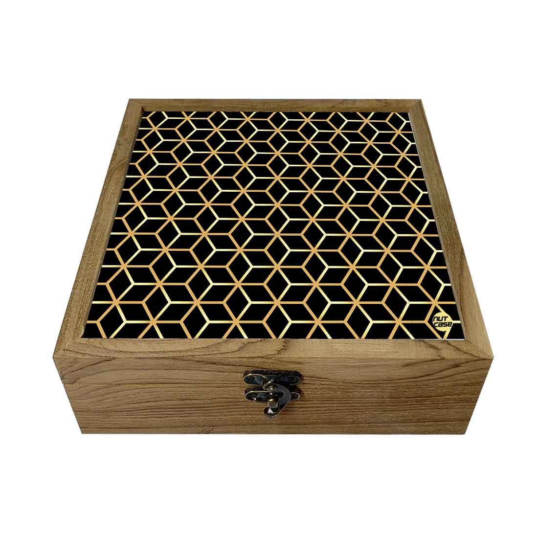 Nutcase Designer Wooden Jewellery Box Organizer  - Unique Gifts -Hexa Nutcase