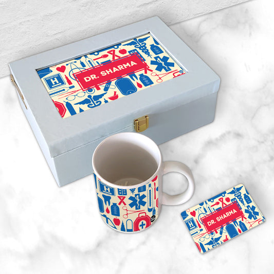 Best Gifts for Doctor Students Custom NFC Card Tea Coffee Mug Gift Box Set