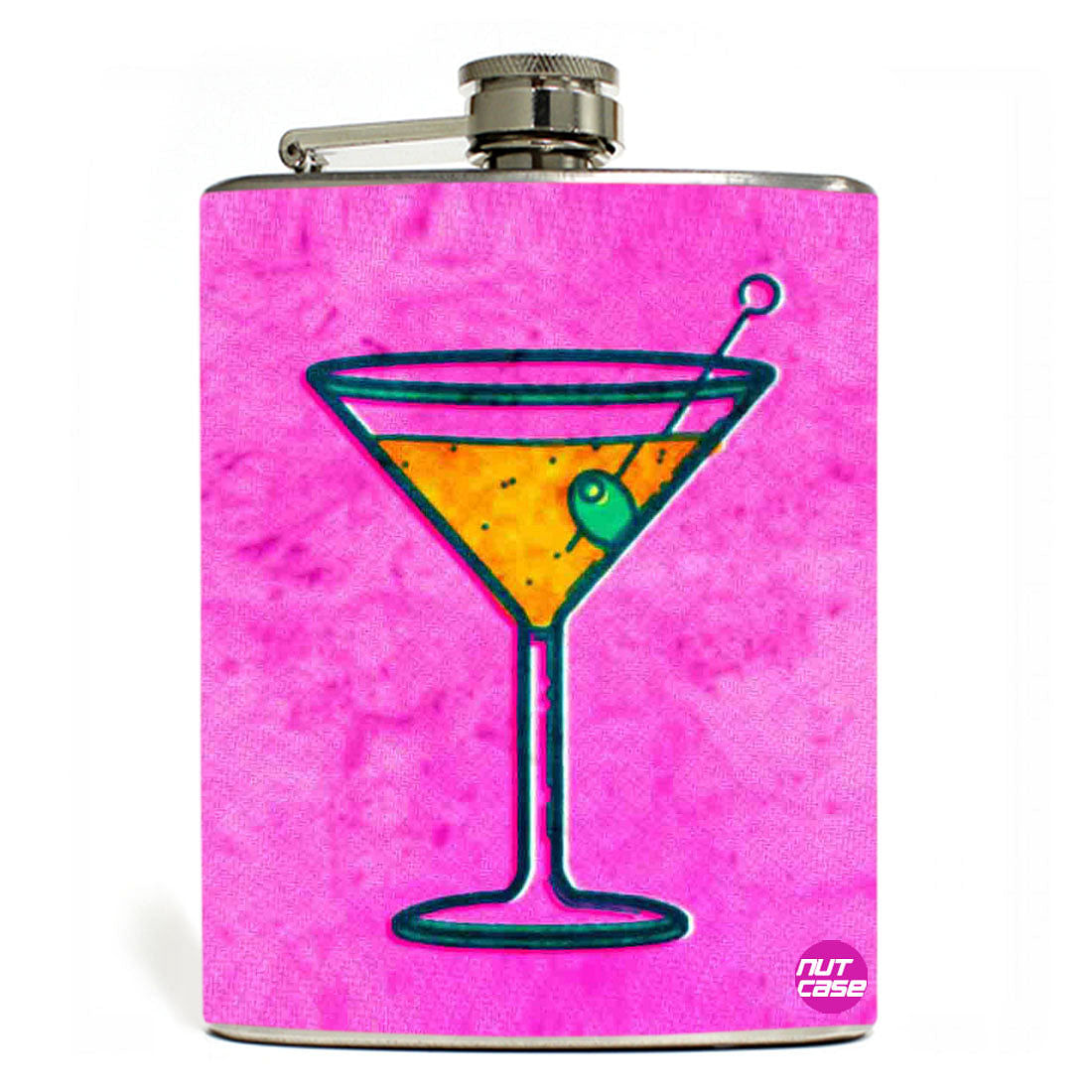 Hip Flask - Wine Pink Nutcase