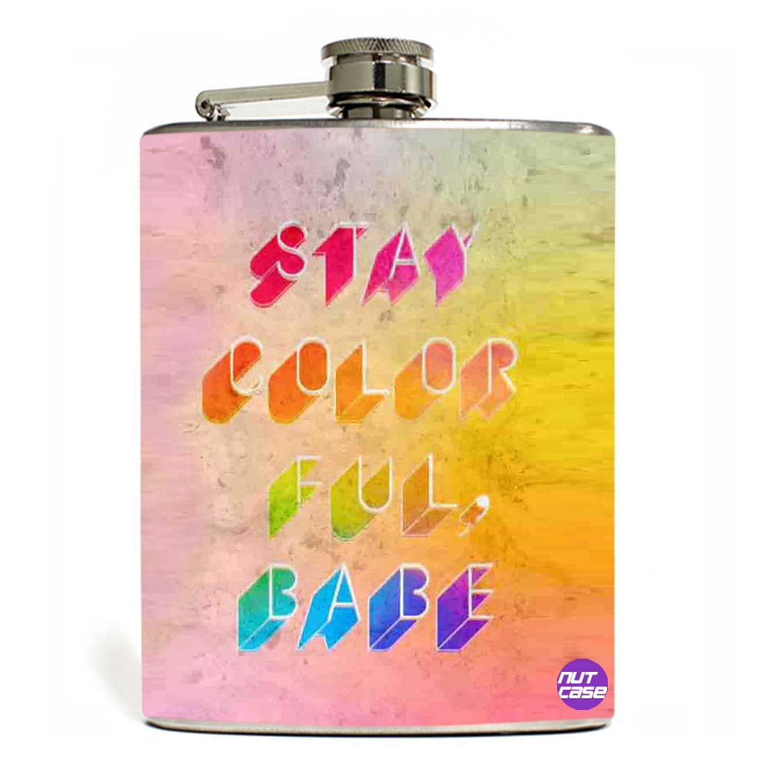 Hip Flask - Stay Colorful Nutcase