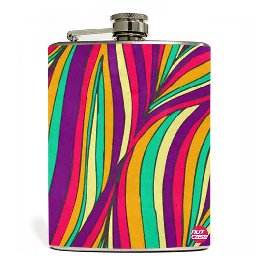 Hip Flask - Colored Waves Nutcase