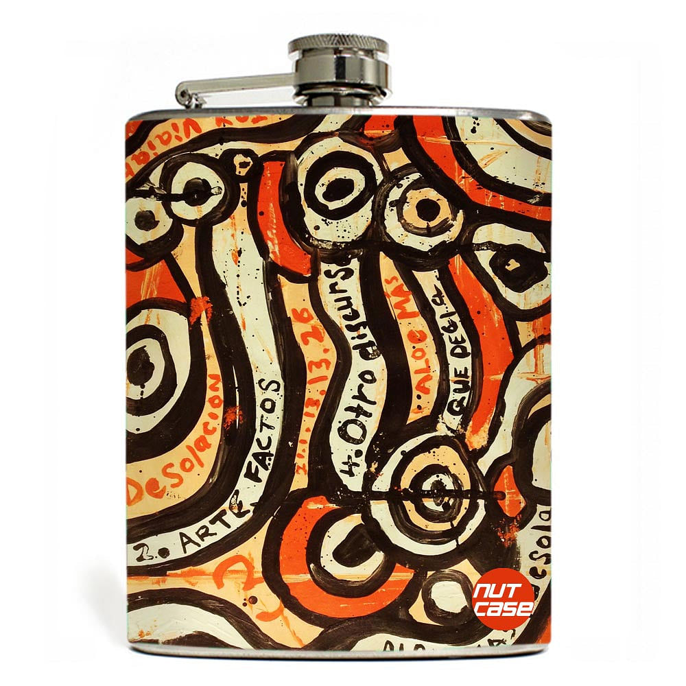 Hip Flask - Stainless Steel Flask -  Arte Factos Nutcase