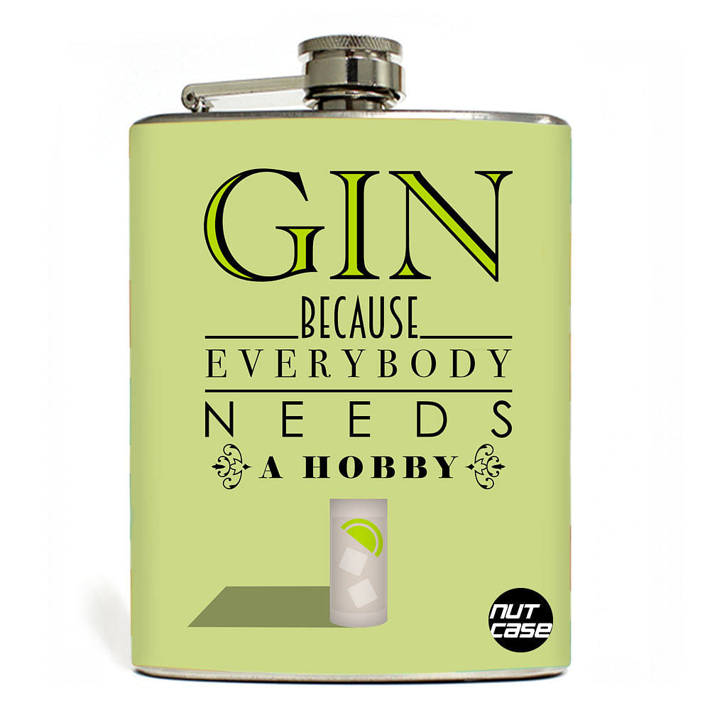 Hip Flask - Stainless Steel Flask -  Gin Hip Flask