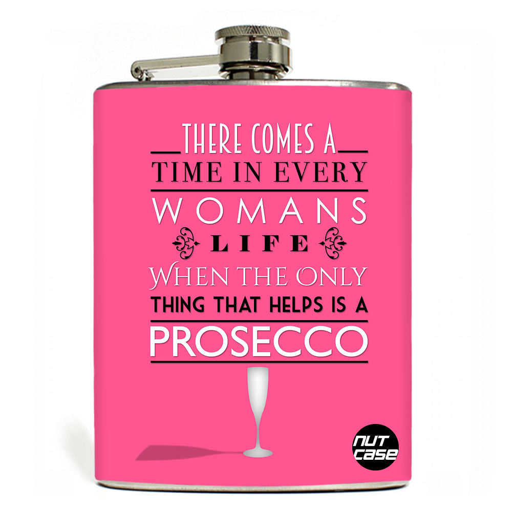 Hip Flask  -  Prosecco Nutcase