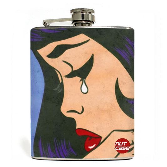 Hip Flask  -  Cry Pop Art Nutcase