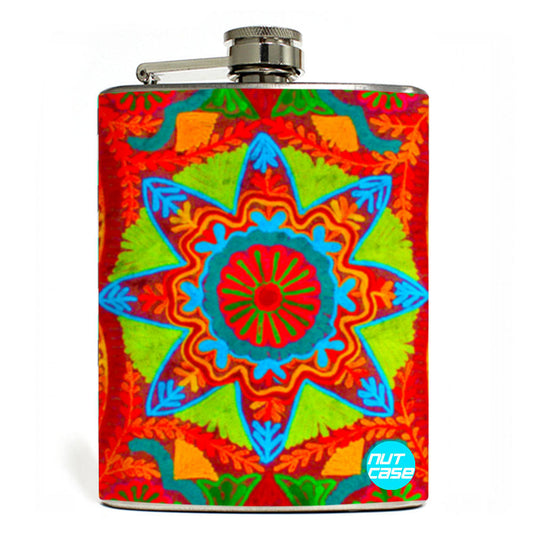 Hip Flask  -  Indian Fabric Nutcase