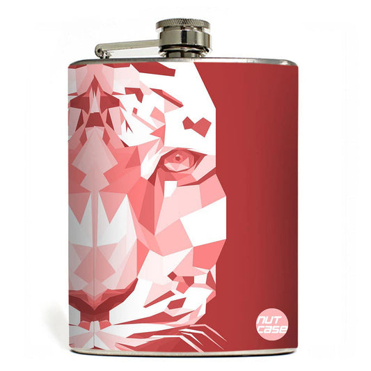 Hip Flask  -  Geometric Tiger Nutcase