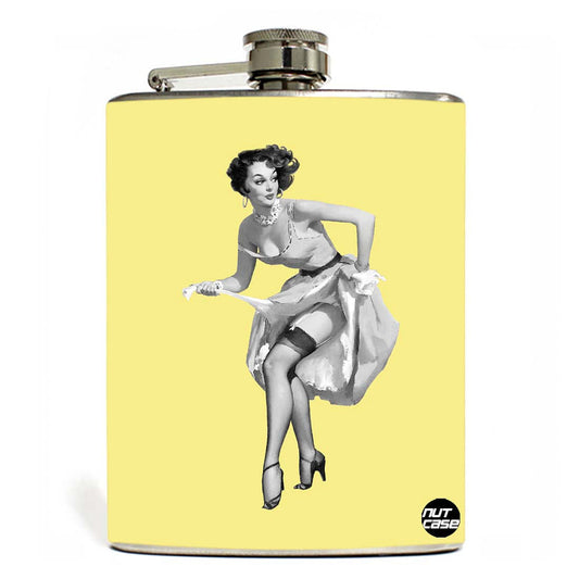 Designer Hip Flask -  Nutcase - With Free Funnel Along Nutcase