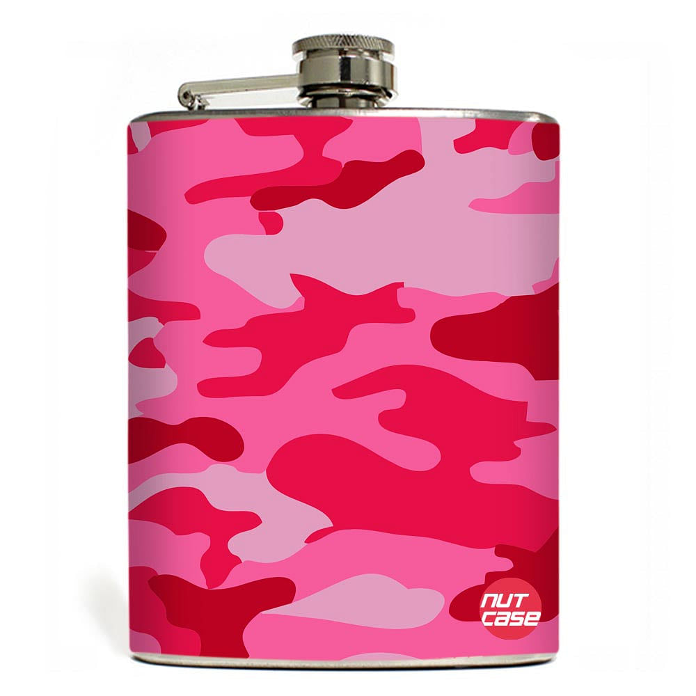 Hip Flask  -  Pink Camo - Girl Power Nutcase