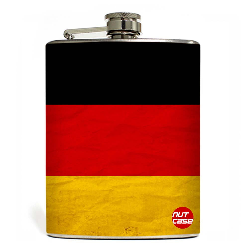Hip Flask  -  German Flag Nutcase