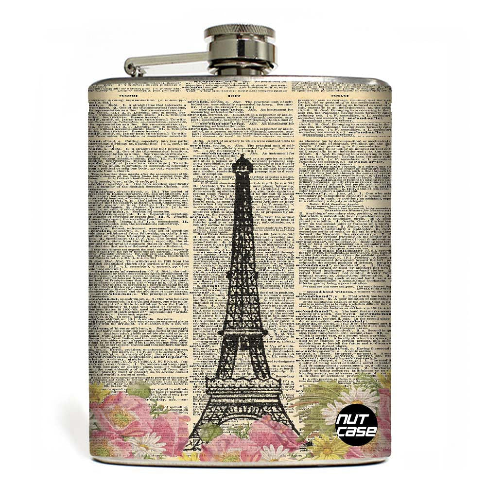 Hip Flask  -  Eiffel Tower Vintage Nutcase