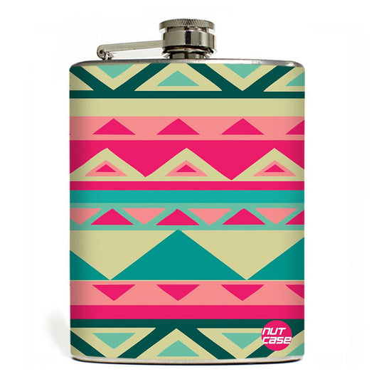 Hip Flask  -  Pastel Tribal Nutcase