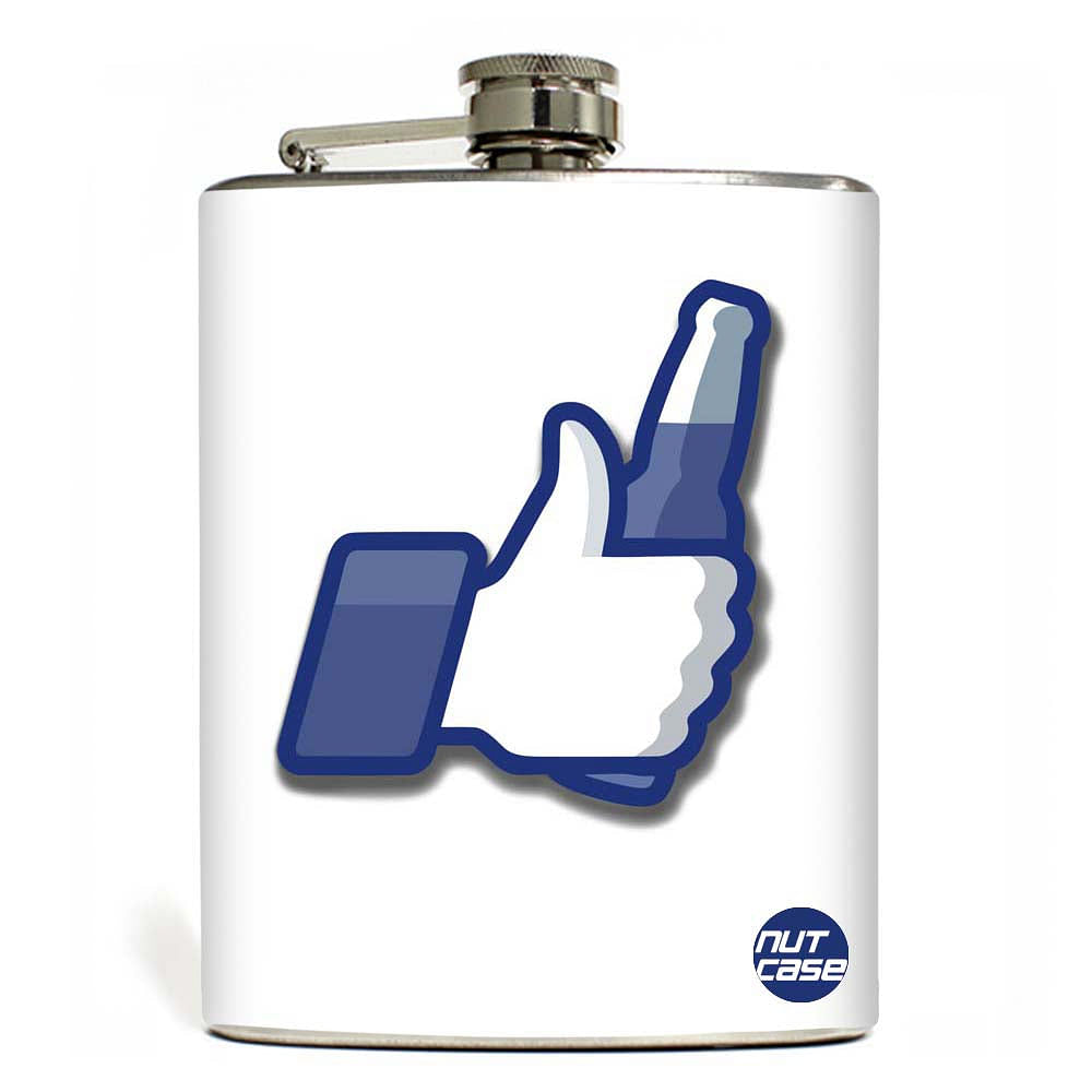 Designer Hip Flask 9 Oz- Nutcase - Free Funnel Along-I Like ! nutcaseshop