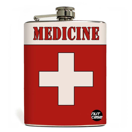 Designer Hip Flask 9 Oz- Nutcase - Free Funnel Along-Medicine Storage nutcaseshop