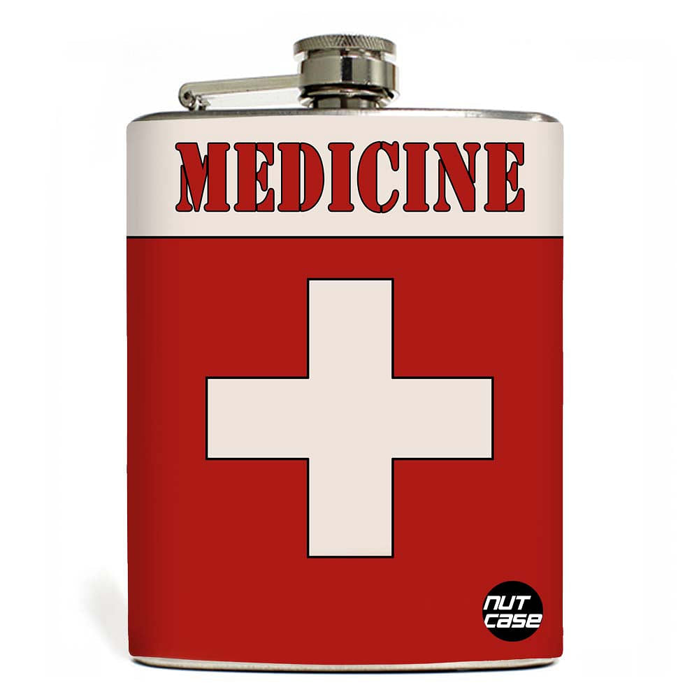 Designer Hip Flask 9 Oz- Nutcase - Free Funnel Along-Medicine Storage nutcaseshop