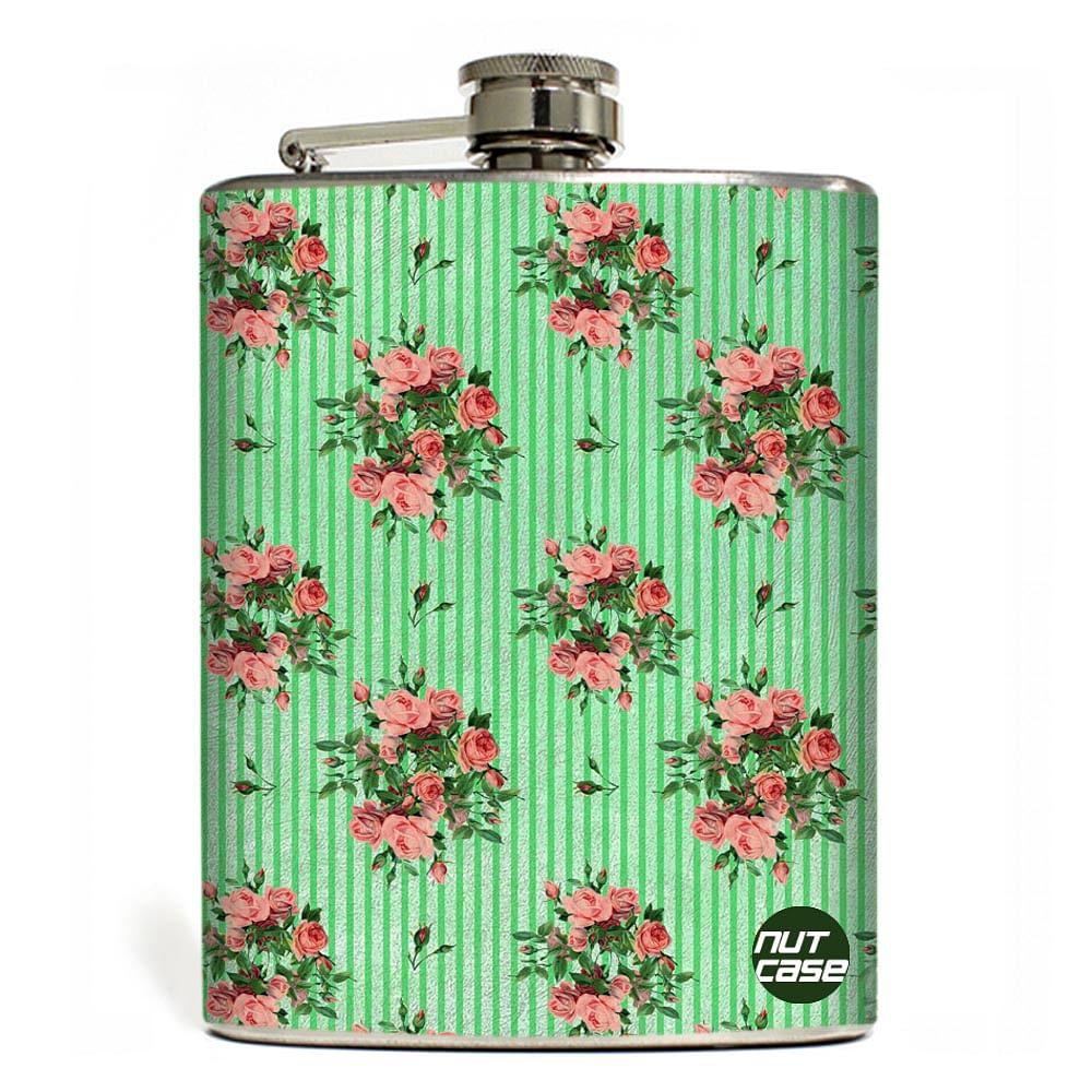 Hip Flask  -  Vintage Roses - Gifts For Her Nutcase