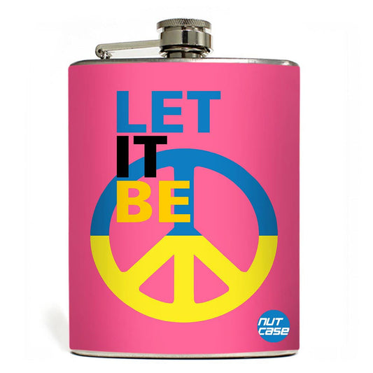 Hip Flask  -  Let It Be - Peace Nutcase