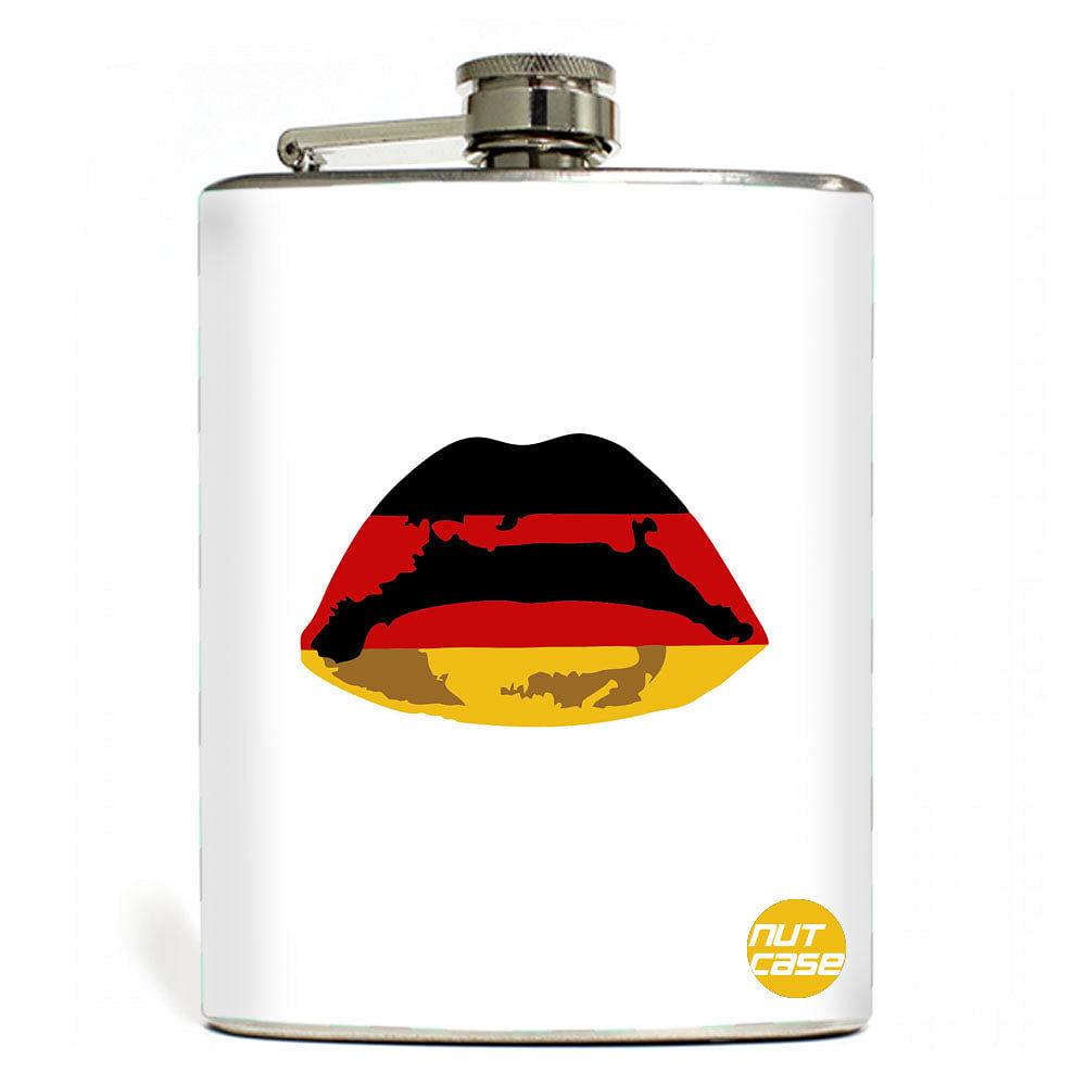 Hip Flask - Stainless Steel Flask -  German Lips Nutcase