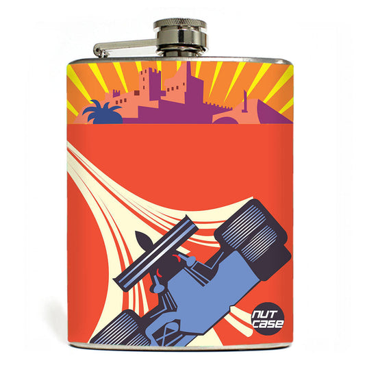 Hip Flask - Stainless Steel Flask -  Sports Car Nutcase