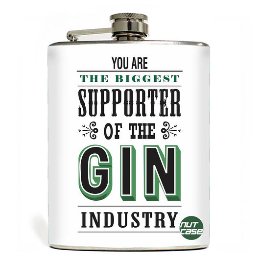 Hip Flask  -  Supporter Of The Gin Nutcase