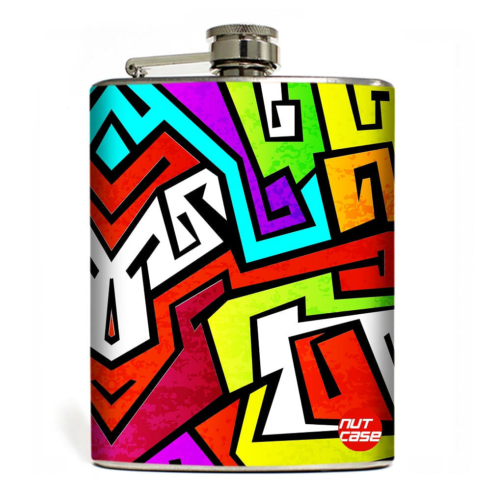 Hip Flask  -  Grafitti Nutcase