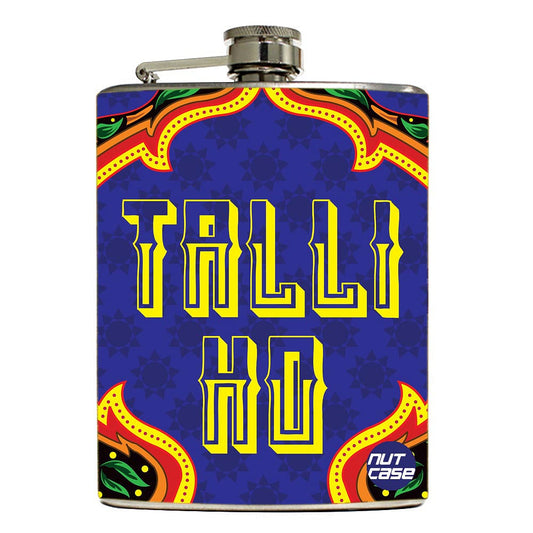 Hip Flask  -  Talli Ho Yellow Nutcase