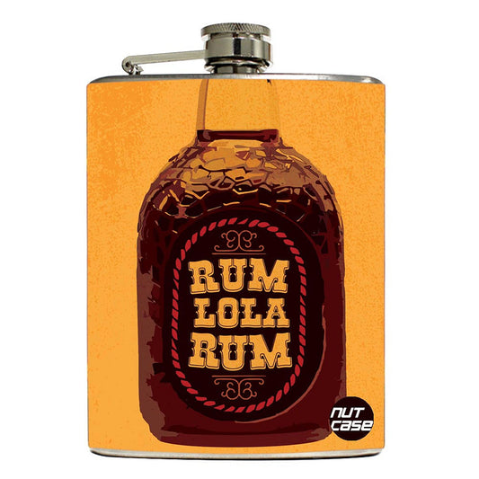 Designer Hip Flask - Nutcase - Free Funnel Along - Rum Lola Rum Nutcase